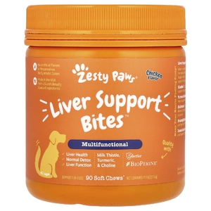 Zesty Paws, Поддержка печени, для собак, для всех возрастов, курица, 90 жевательных таблеток, 315 г (11,1 унции) (Товар снят с продажи) 