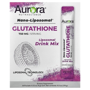 Aurora Nutrascience, Nano-Liposomal®, глутатион, смесь для приготовления липосомальных напитков, 30 пакетиков по 9 г (0,32 унции)