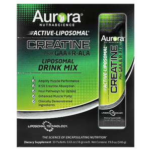 Aurora Nutrascience, Active Liposomal®, креатин с ГАК и R-ALA, 30 пакетиков по 18 г (0,63 унции)