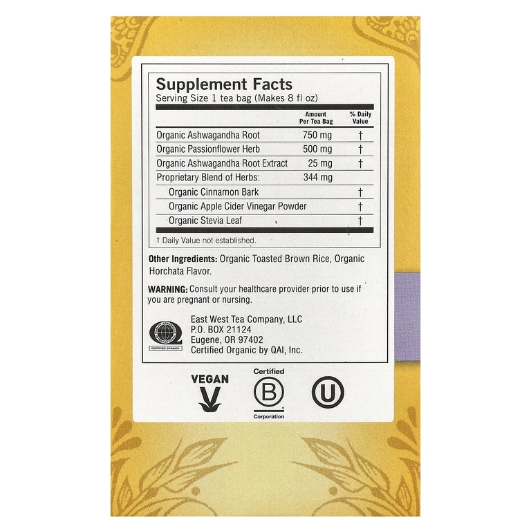 Yogi Tea, Stress + Sleep™, орчата с корицей, без кофеина, 16 чайных пакетиков, 32 г (1,12 унции)