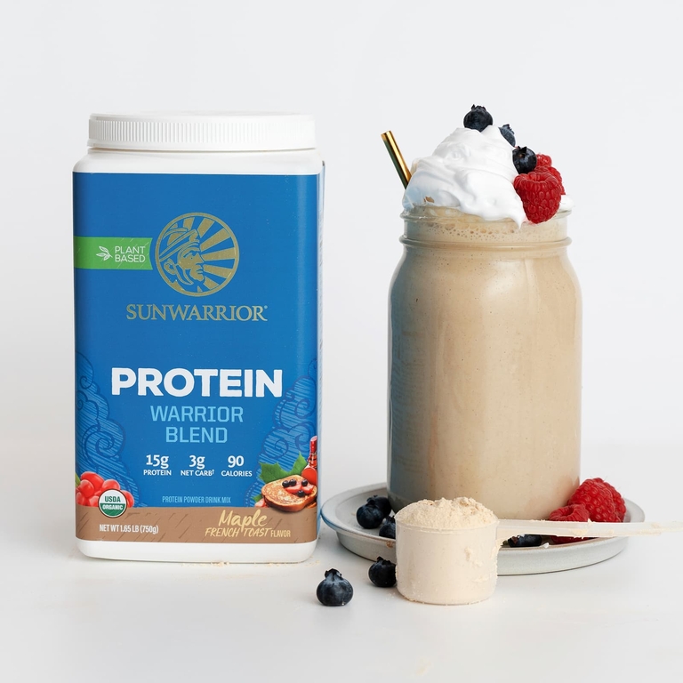 Sunwarrior, Warrior Blend, протеин, кленовые французские тосты, 750 г (1,65 фунта)