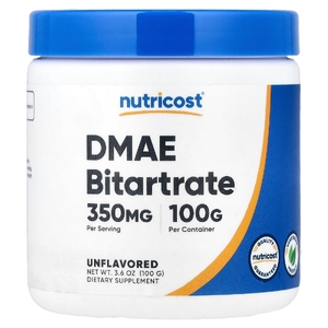 Nutricost, Битартрат ДМАЭ, без добавок, 100 г (3,6 унции)