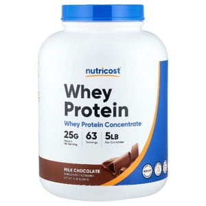 Nutricost, концентрат сывороточного протеина, со вкусом молочного шоколада, 2268 г (5 фунтов)