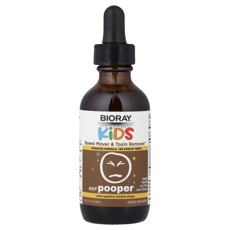 Bioray, Kids, NDF® Pooper, добавка для очищения кишечника, манго, 59 мл (2 жидк. унции)