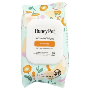 The Honey Pot Company, Интимные салфетки, пребиотики, 30 шт.