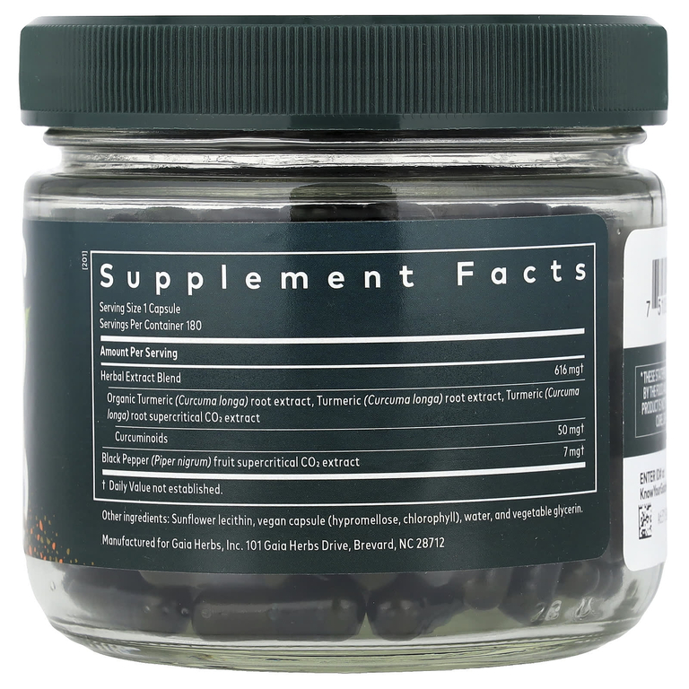 Gaia Herbs, Turmeric Supreme®, 180 Liquid Phyto-Caps®
