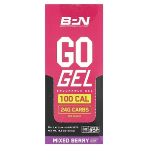 BPN, Go Gel, гель для выносливости, ягодный сбор, 10 пакетиков по 41 г (1,45 унции)