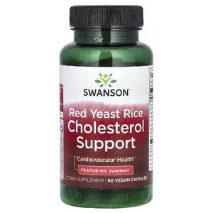 Swanson Vitamins, Поддержка холестерина из красного дрожжевого риса, 60 веганских капсул