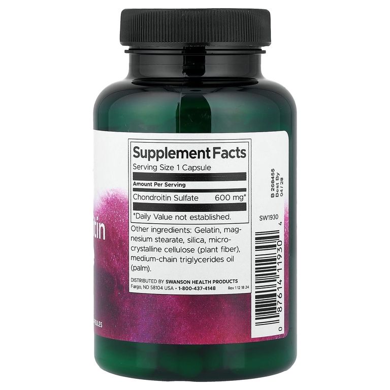 Swanson Vitamins, Хондроитинсульфат, 600 мг, 120 капсул