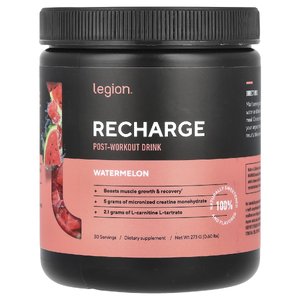 Legion Athletics, Recharge, послетренировочный напиток, арбуз, 273 г (0,6 фунта) (Товар снят с продажи) 