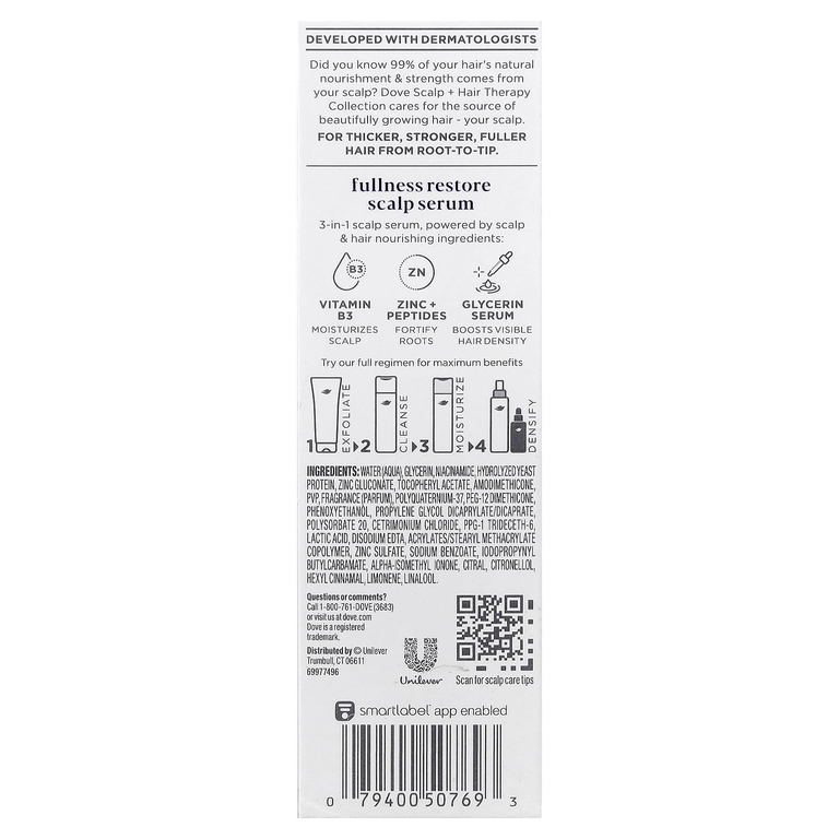 Dove, Scalp + Hair Therapy, сыворотка для кожи головы, 59 мл (2 жидк. унции)