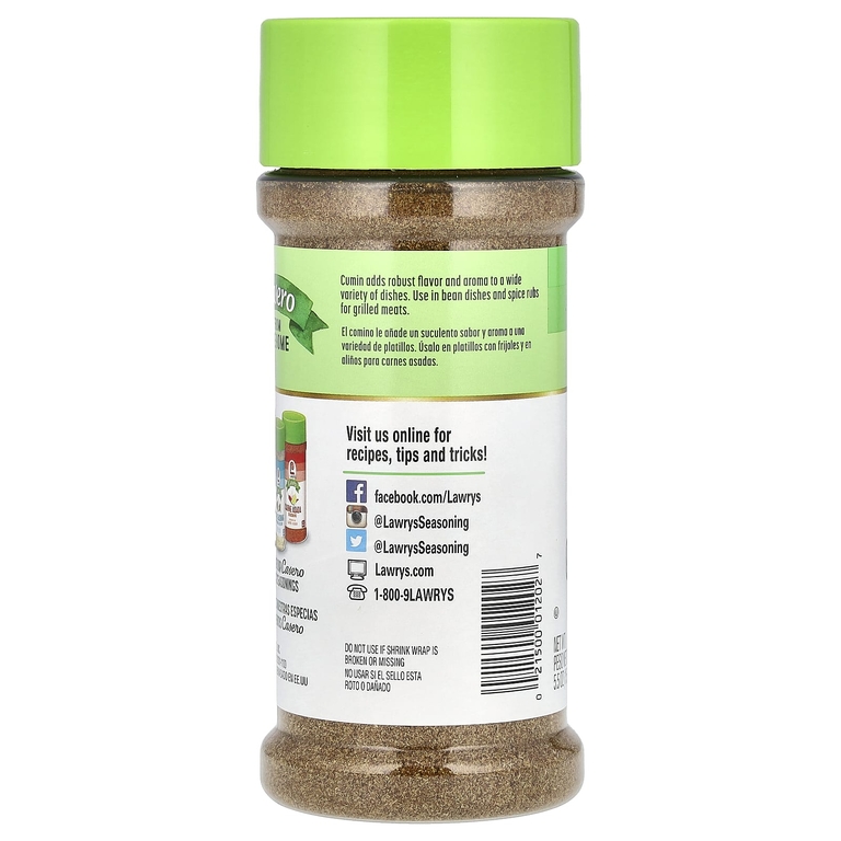 Lawry's, Casero, молотый тмин, 155 г (5,5 унции) (Товар снят с продажи) 