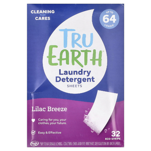 Tru Earth, пластины для стирки, сиреневый бриз, 32 эко-полоски
