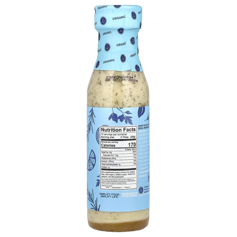 Tessemae's, Pantry, органическая заправка и соус, классическое ранчо, 296 мл (10 жидк. унц.) (Товар снят с продажи) 