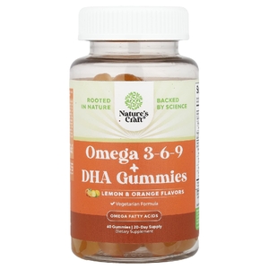 Nature's Craft, Жевательная таблетка Omega 3-6-9 + ДГК с лимоном и апельсином, 60 жевательных таблеток (Товар снят с продажи) 