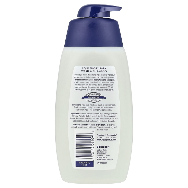 Aquaphor, Шампунь для детей, без отдушек, 500 мл (16,9 жидк. унц.)