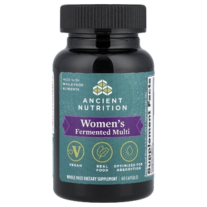 Ancient Nutrition, Ферментированный мультивитамин для женщин, 60 капсул