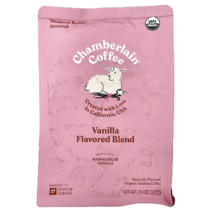 Chamberlain Coffee, органический кофе арабика, молотый, средней обжарки, ваниль, 283 г (10 унций)