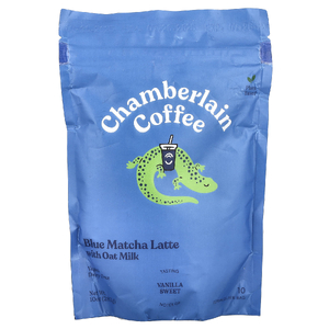 Chamberlain Coffee, латте с голубым матча и овсяным молоком, 283 г (10 унций) (Товар снят с продажи) 