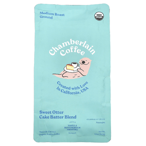 Chamberlain Coffee, Смесь теста для торта «Сладкая выдра», молотый, средней обжарки, 340 г (12 унций)