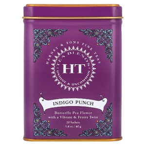 Harney & Sons, HT Tea Blends, пунш Indigo, без кофеина, 20 пакетиков, 40 г (1,4 унции)