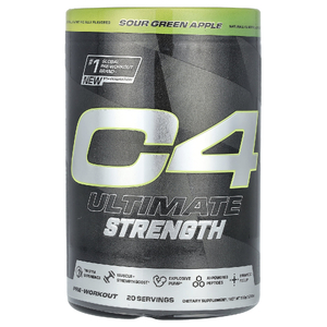 C4 / Cellucor, C4 Ultimate Strength, предтренировочный комплекс, кислое зеленое яблоко, 558 г (1,23 фунта) (Товар снят с продажи) 