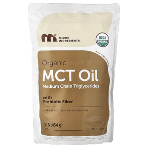Micro Ingredients, органическое масло MCT в порошке с пребиотической клетчаткой, 454 г (1 фунт)