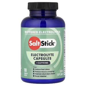 SaltStick, капсулы с электролитами и кофеином, 100 вегетарианских капсул
