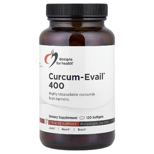 Designs For Health, Curcum-Evail® 400, куркумин, 120 капсул (400 мг в 1 капсуле)