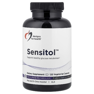 Designs For Health, Sensitol™, мио-инозитол, D-хироинозитол и АЛК, 120 вегетарианских капсул