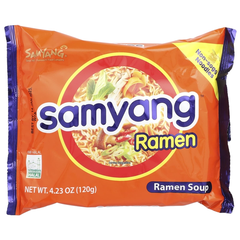 Samyang, Суп рамен, 4 упаковки по 120 г (4,23 унции) (Товар снят с продажи) 