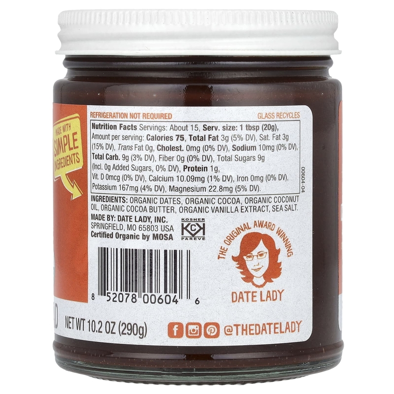 Date Lady, шоколадная паста, 290 г (10,2 унции)