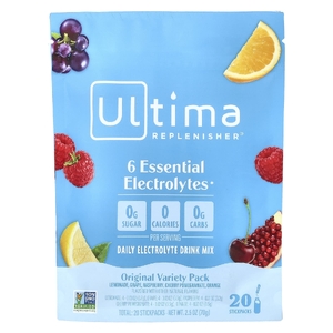 Ultima Replenisher, 6 Essential Electrolytes, смесь для приготовления электролитического напитка для ежедневного приема, оригинальный ассорти, 20 стик-пакетов, 70 г (2,5 унции)