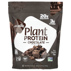 NuGo Nutrition, Plant Protein, Chocolate, 2 lbs (907 g) (Товар снят с продажи) 