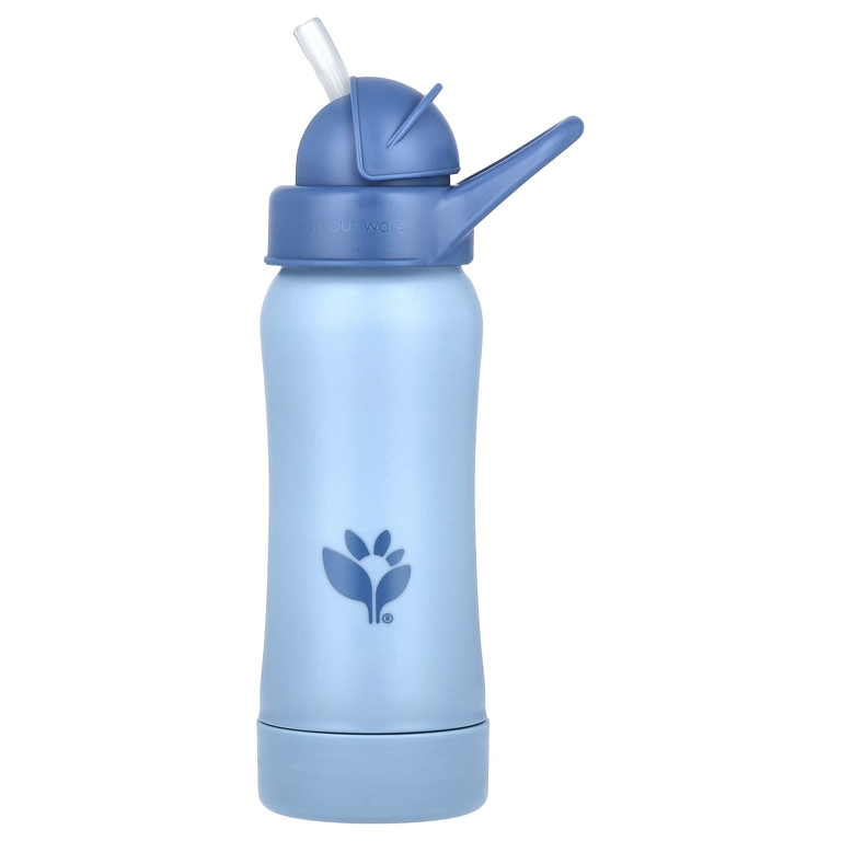 Green Sprouts, Sprout Ware®, Straw Bottle, 9+ Months, Blueberry, 10 oz (295 ml) (Товар снят с продажи) 