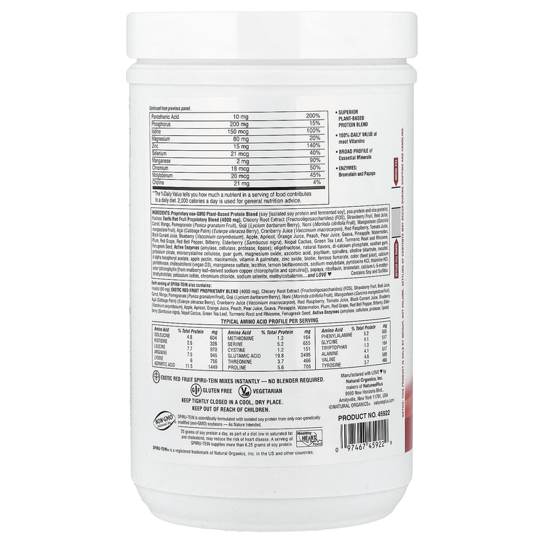 NaturesPlus, протеиновый порошок, со вкусом экзотических красных фруктов, 504 г (1,1 фунта)