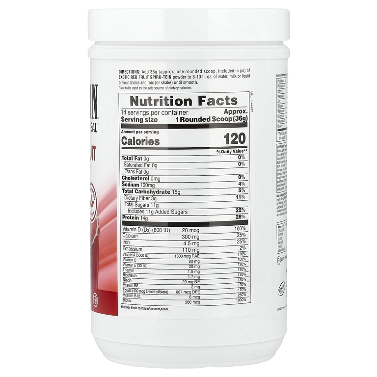 NaturesPlus, протеиновый порошок, со вкусом экзотических красных фруктов, 504 г (1,1 фунта)