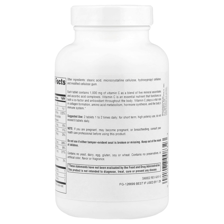 Source Naturals, комплекс для поддержки иммунной системы с витамином С, 100 таблеток