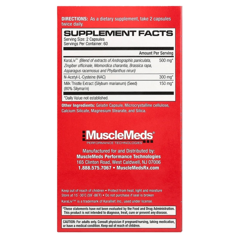 MuscleMeds, Liver Detox & Defense™, Liver Detox & Defense™, 120 капсул