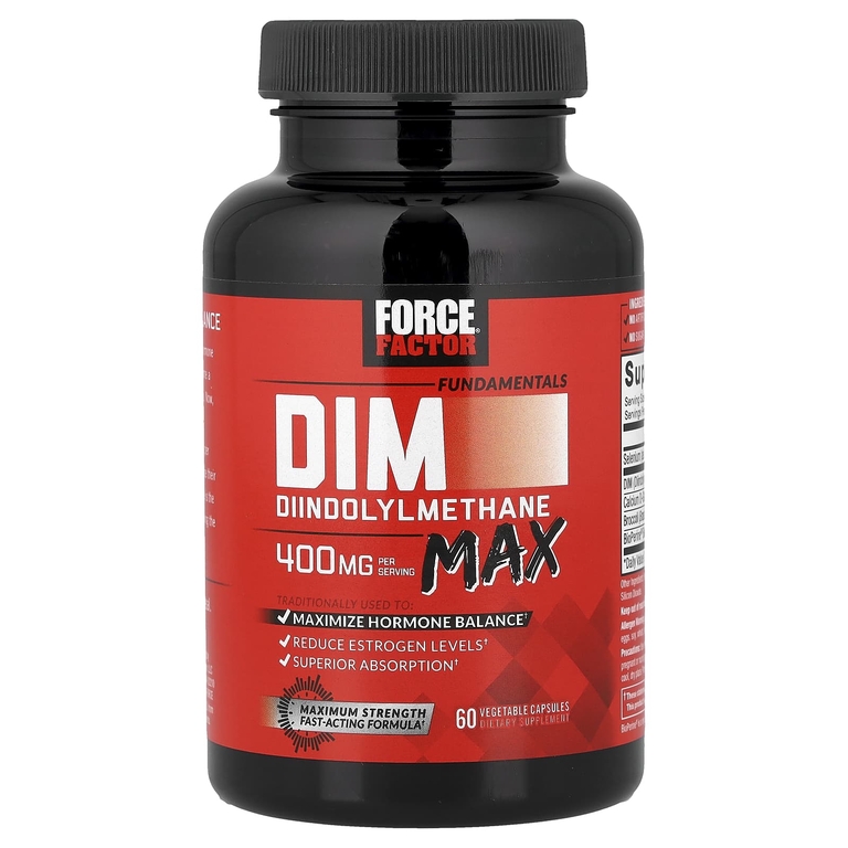 Force Factor, Fundamentals, DIM Max, 60 вегетарианских капсул