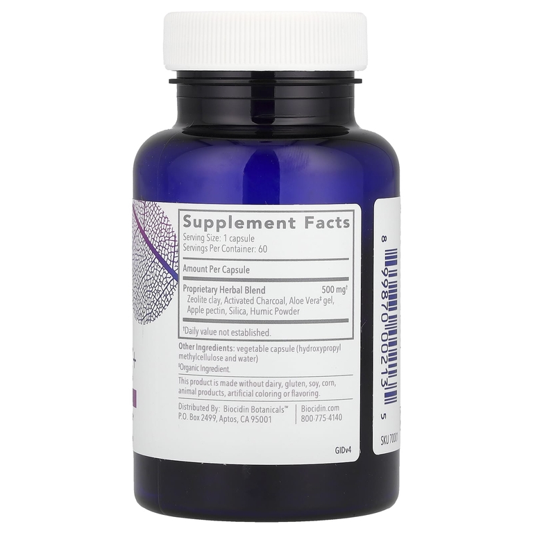 Biocidin Botanicals, GI Detox™ +, цеолит, древесный уголь и
