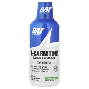 GAT, Sport, L-карнитин, зеленое яблоко, 3000 мг, 473 мл (16 унций)