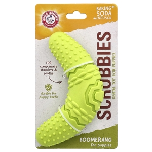 Arm & Hammer, Scrubbies, стоматологическая игрушка для щенков, Boomerang, 1 игрушка (Товар снят с продажи) 