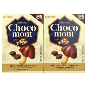 Orion, Premium Choco Mont, Mini Chocolate Biscuit, 2 Packs, 1.27 oz (36 g) Each (Товар снят с продажи) 