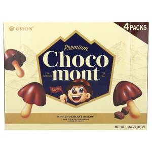 Orion, Premium Choco Mont, шоколадное мини-печенье, 4 упаковки по 30 г (Товар снят с продажи) 