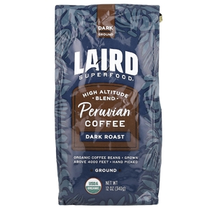 Laird Superfood, Перуанский кофе, молотый, темный, 340 г (12 унций) (Товар снят с продажи) 