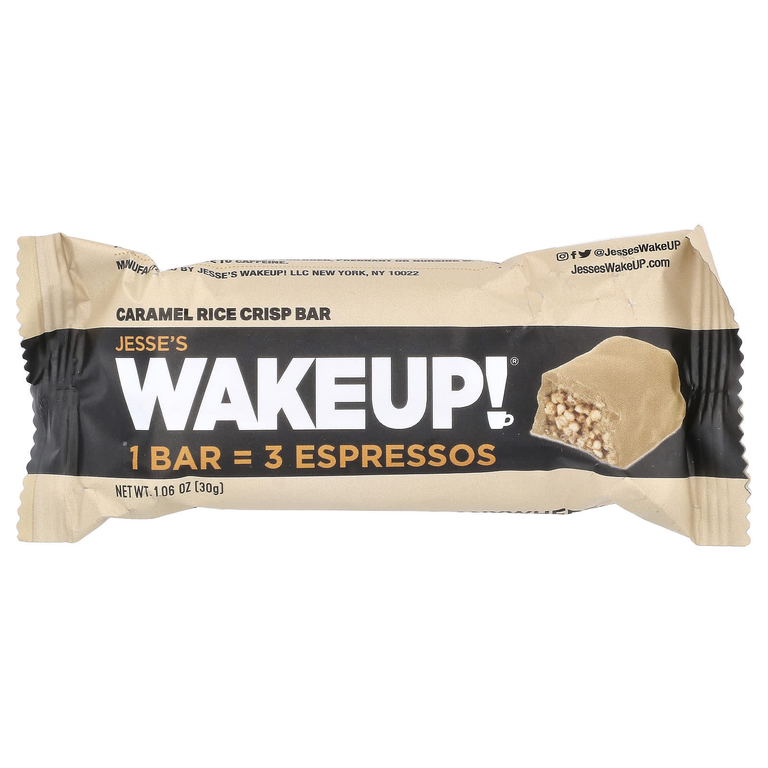 Jesse's WAKEUP!, Рисовые батончики, карамель, 6 пакетиков по 30 г (1,06 унции) (Товар снят с продажи) 