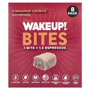 Jesse's WAKEUP!, Rice Crisp Bites, хрустящая корочка с корицей, 8 пакетиков по 15 г (0,53 унции) (Товар снят с продажи) 