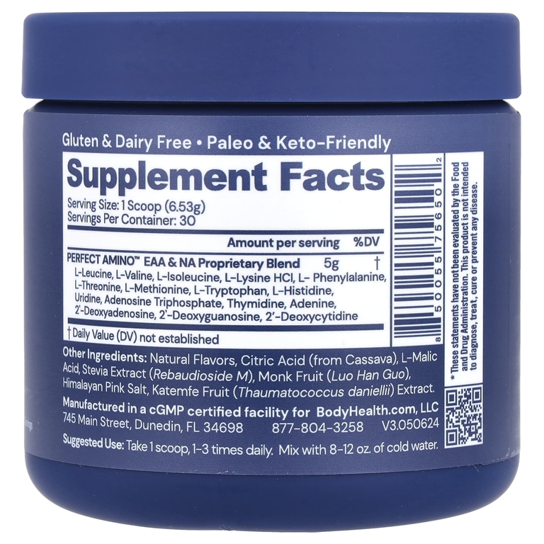 BodyHealth, Perfect Amino ™, клубника, 195,9 г (6,9 унции)