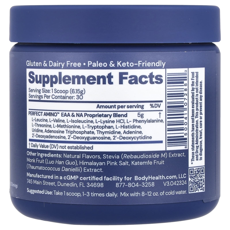 BodyHealth, Perfect Amino ™, шоколад, 184,5 г (6,5 унции)